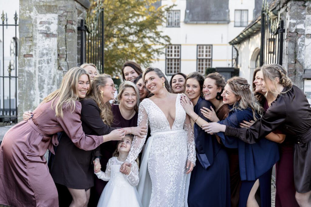 groepsfoto's bruiloft Slot Doddendael trouwen