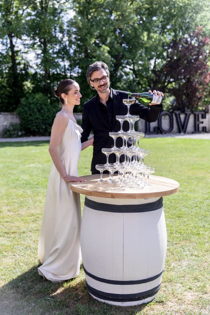 champagnetoren trouwen bij domaine rennepont frankrijk