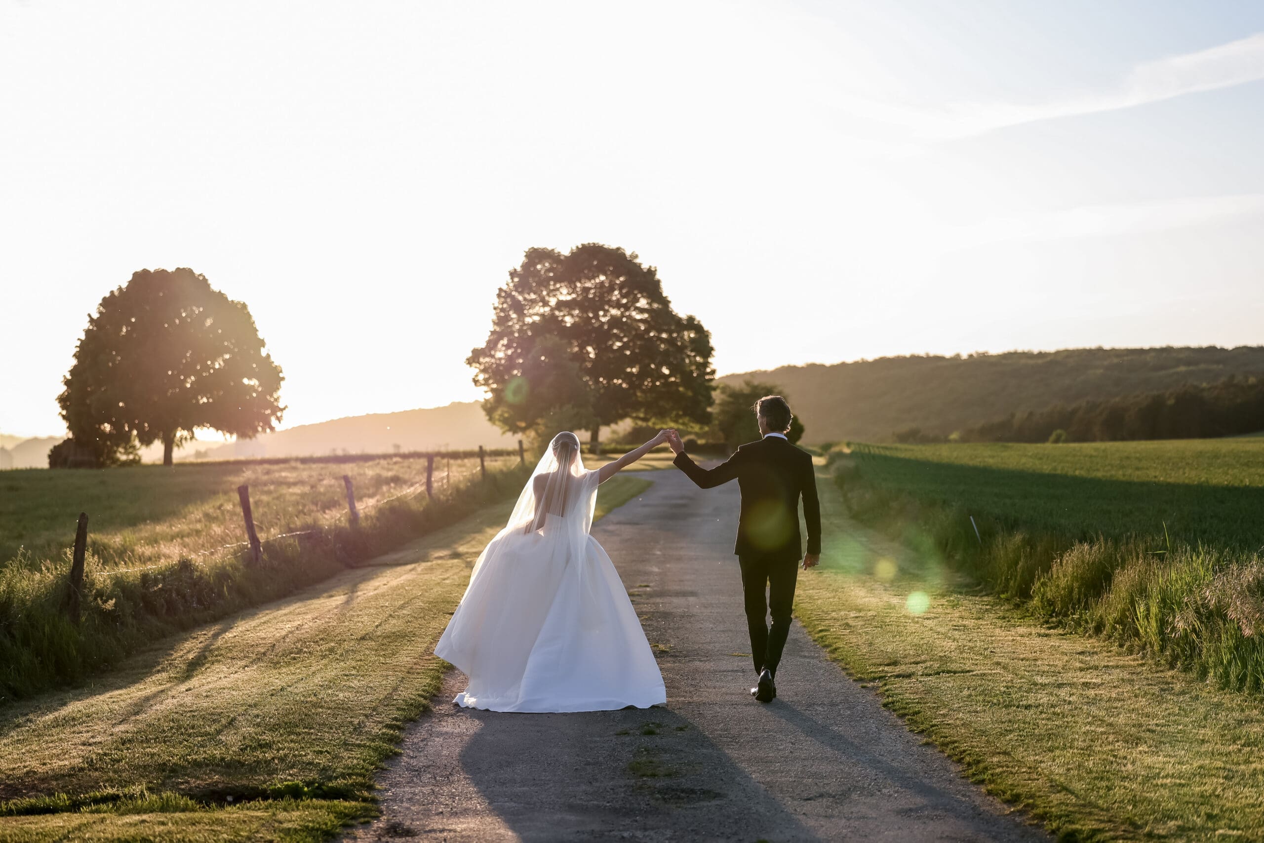 golden hour bruiloft frankrijk